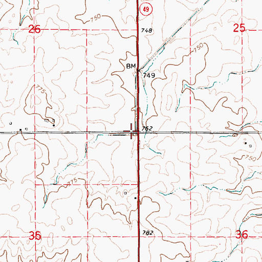 Topographic Map of School Number 7 (historical), IL
