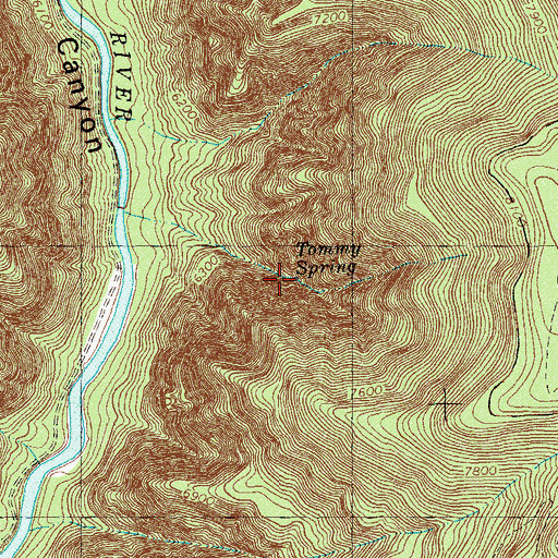 Topographic Map of Tommy Spring, CO