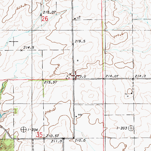 Topographic Map of Green Valley School (historical), IL