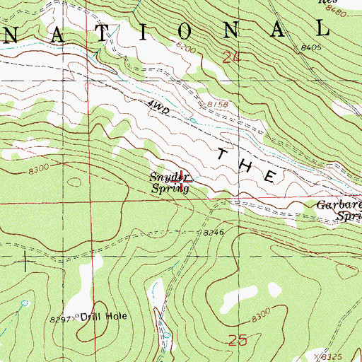 Topographic Map of Snyder Spring, CO