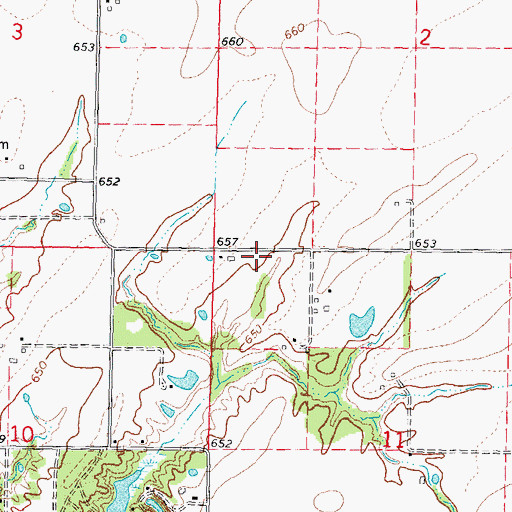 Topographic Map of Grimes School (historical), IL