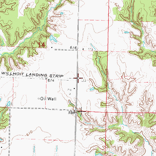 Topographic Map of Upper Springdale School (historical), IL