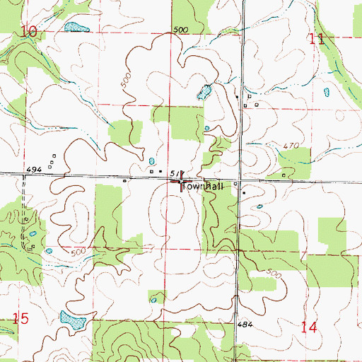 Topographic Map of Lukin Townhall, IL