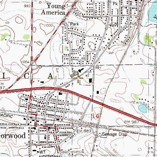 Topographic Map of Norwood Young America, MN