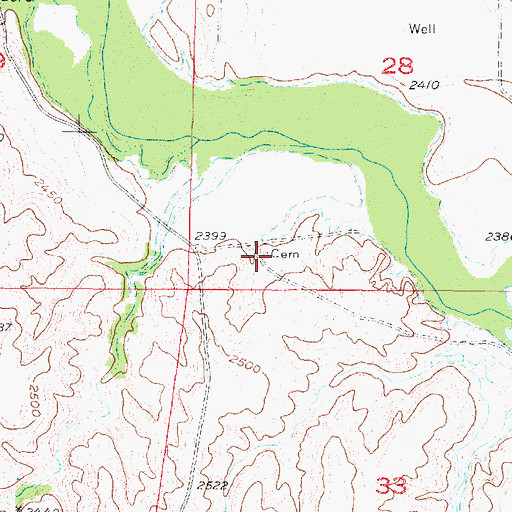 Topographic Map of Gammill Cemetery, NE