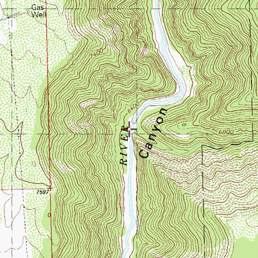 Topographic Map of Lake Canyon, CO