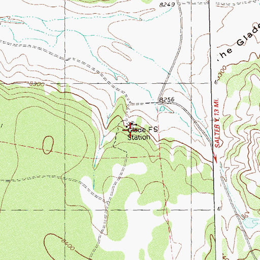 Topographic Map of Glade Guard Station, CO