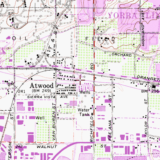 Topographic Map of Parque de Los Ninos, CA