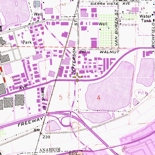 Topographic Map of Simon Greenleaf University, CA