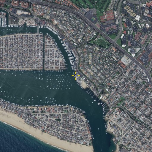 Aerial/Satellite Image of Balboa Yacht Club, CA