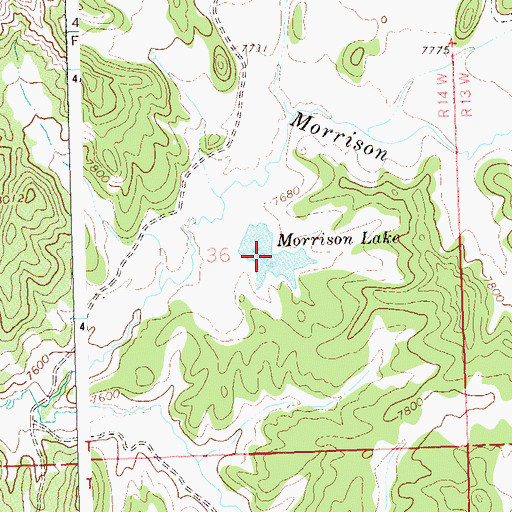 Topographic Map of Morrison Lake, CO