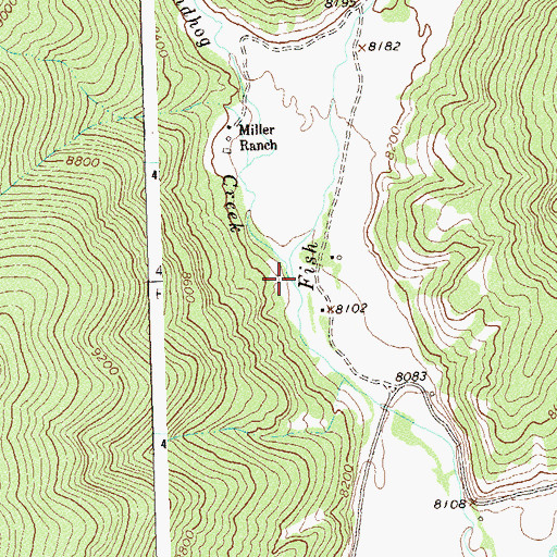 Topographic Map of Groundhog Creek, CO