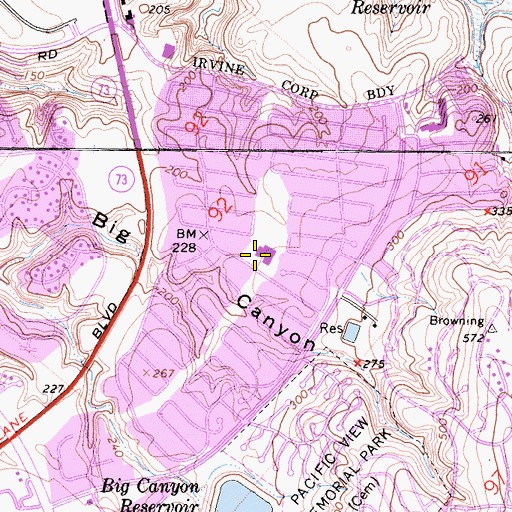 Topographic Map of Andersen Elementary School, CA