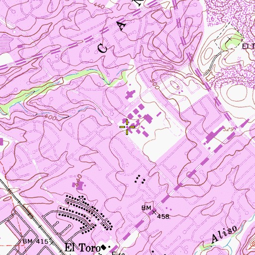 Topographic Map of El Toro High School, CA