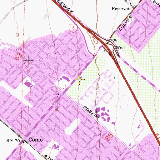Topographic Map of Heritage Plaza Shopping Center, CA
