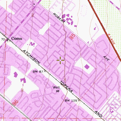 Topographic Map of Willows Park, CA