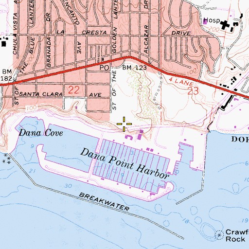 Topographic Map of Heritage Park, CA