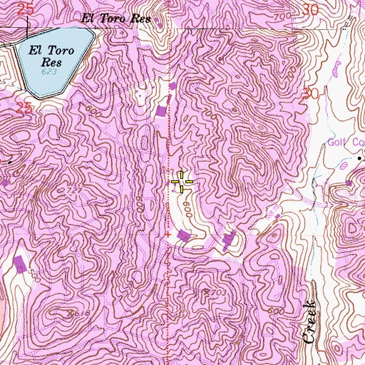 Topographic Map of Castille Park, CA