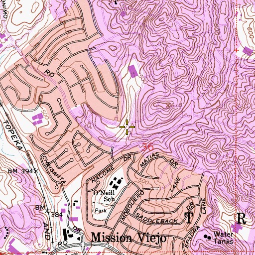 Topographic Map of El Dorado Park, CA