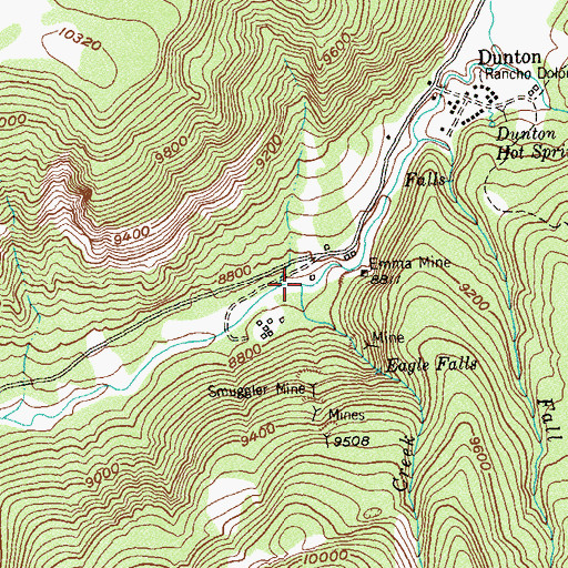 Topographic Map of Eagle Creek, CO