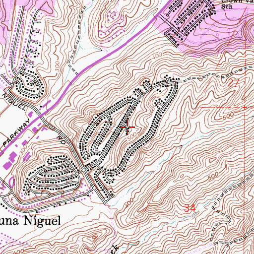 Topographic Map of La Hermosa Park, CA