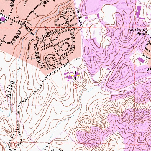 Topographic Map of Laguna Hills High School, CA