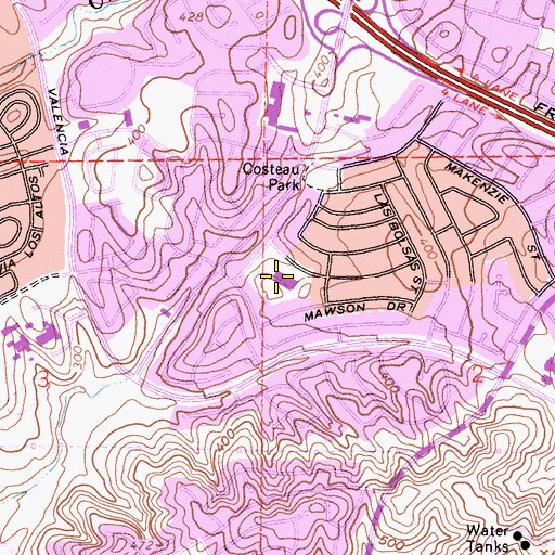 Topographic Map of Lomarena Elementary School, CA
