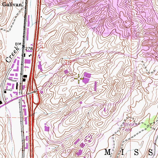 Topographic Map of Saint Joseph Health Mission Hospital, CA