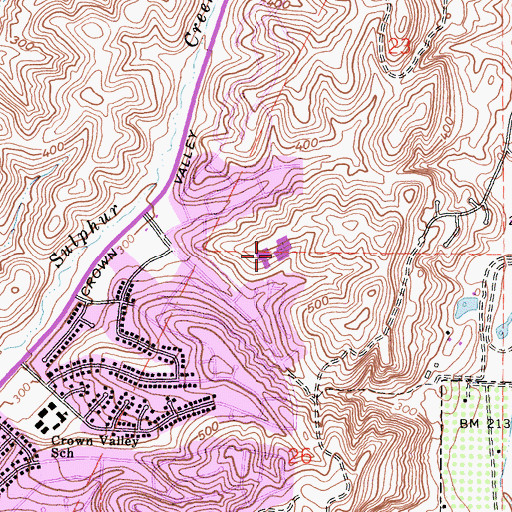 Topographic Map of Niguel Hills Middle School, CA