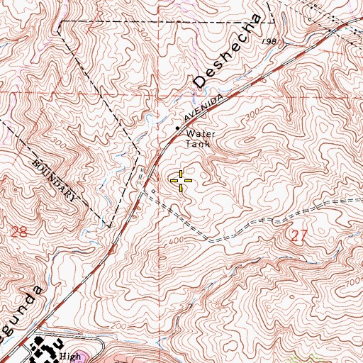 Topographic Map of Rancho San Clemente Business Park, CA