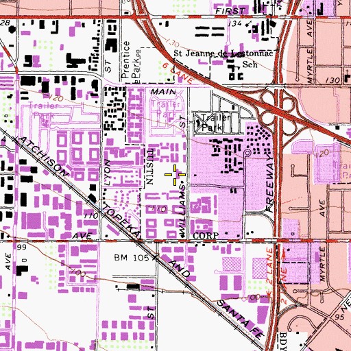 Topographic Map of Heideman Elementary School, CA