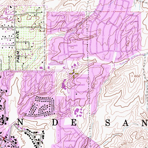 Topographic Map of Remax Shopping Center, CA