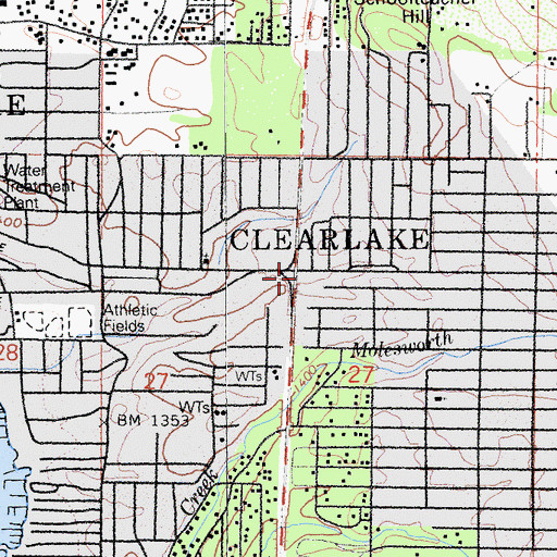 Topographic Map of Highlands Shopping Center, CA