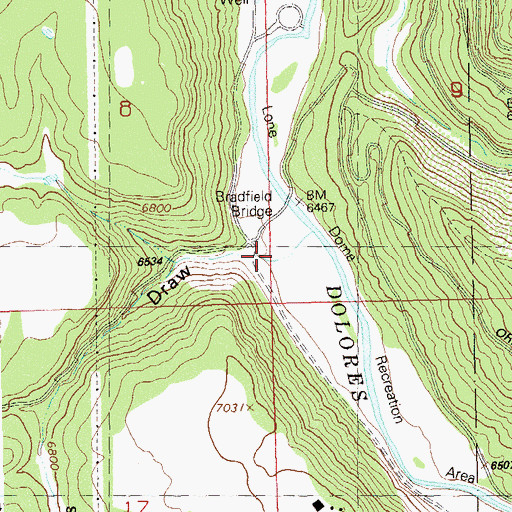 Topographic Map of Williams Draw, CO