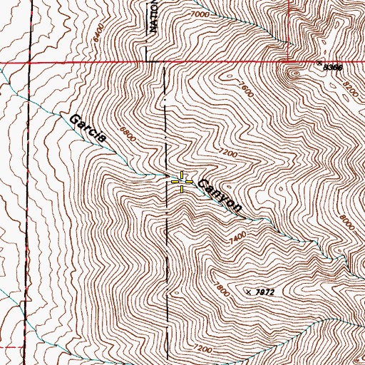 Topographic Map of Garcia Spring, NM