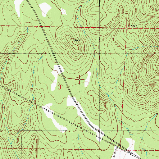 Topographic Map of Round Mountain Trick Tank, NM