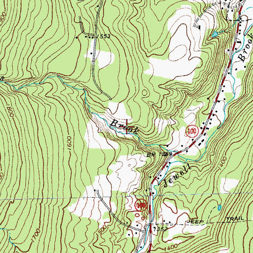 Topographic Map of Jewell Brook Site Number 5 Dam, VT