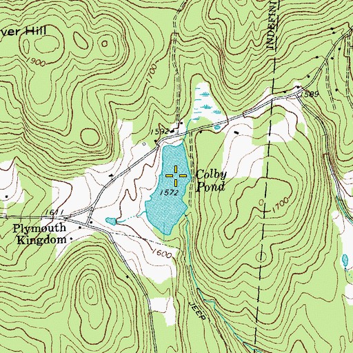 Topographic Map of Colby Pond Dam, VT