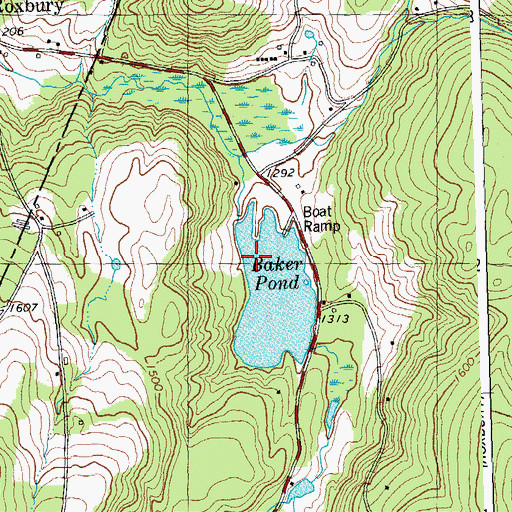 Topographic Map of Baker Pond Dam, VT