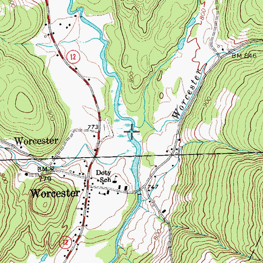 Topographic Map of Ladds Mill Dam, VT