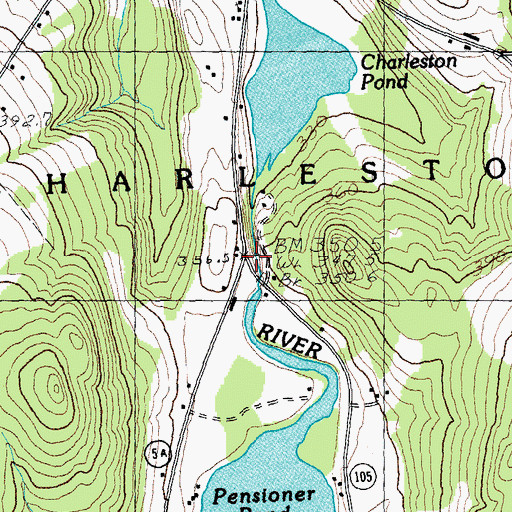 Topographic Map of Pensioner Pond, VT