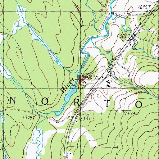 Topographic Map of Swanson Dam, VT