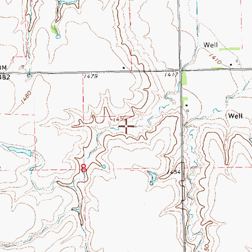 Topographic Map of Reservoir 1-A, NE
