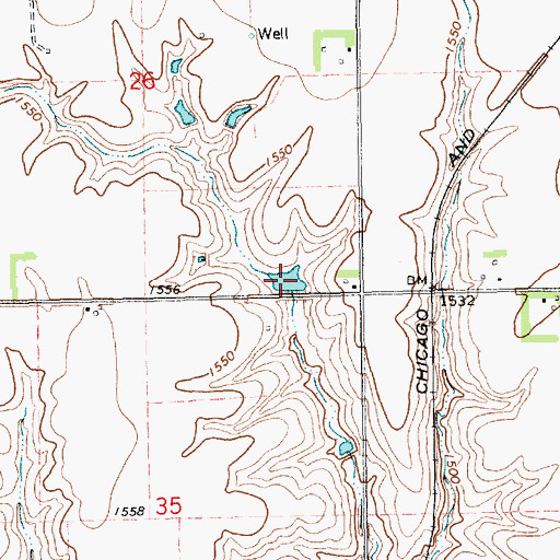 Topographic Map of Miller-Flowerday Reservoir, NE