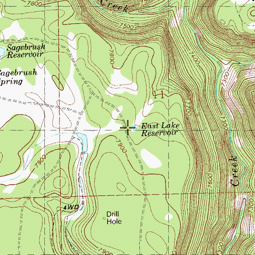 Topographic Map of East Lake Reservoir, CO