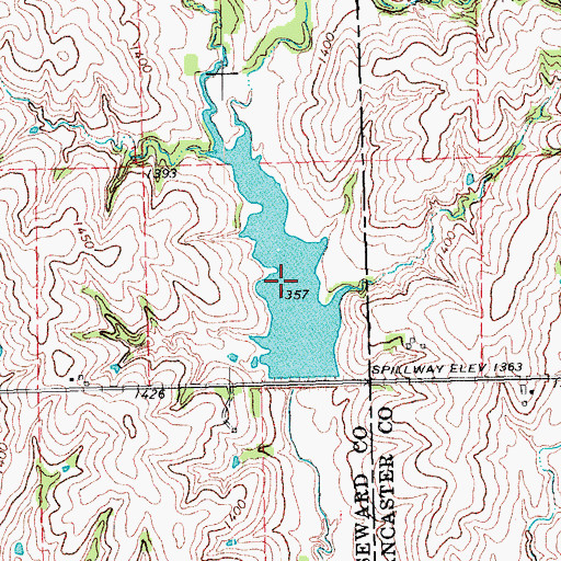 Topographic Map of Peanut Creek Reservoir 57-A, NE