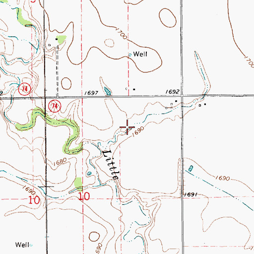 Topographic Map of Yost Reservoir, NE