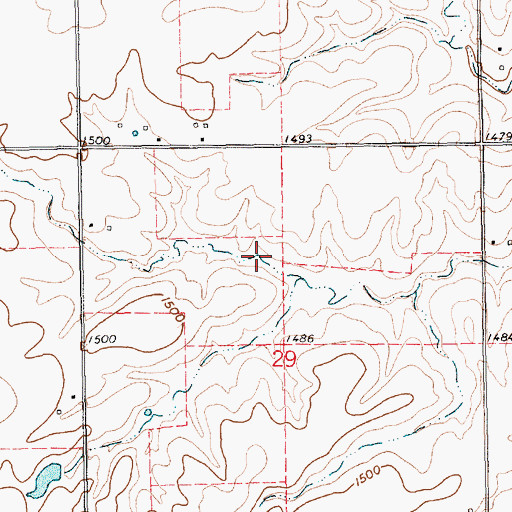 Topographic Map of Harold Hummel Erosion Control Dam, NE