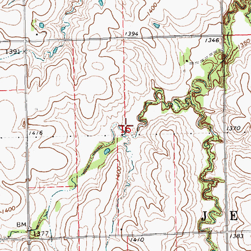 Topographic Map of Cub Creek Reservoir 8-B, NE