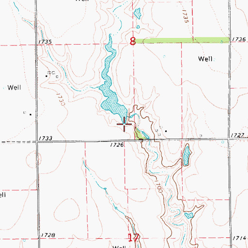 Topographic Map of Lundell Dam, NE